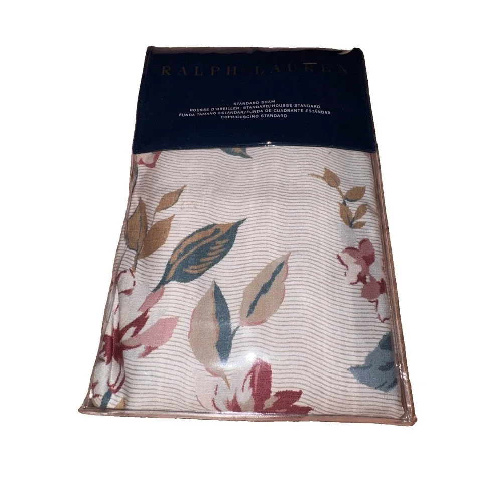 Ralph Lauren Tilly Parfait Standard Sham | Cottage Floral & Stripes One Sham